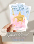Personalized Twinkle Twinkle Little Star Gender Reveal Baby Shower Game Moon and Stars Baby Shower Scratch Off Game Pink or Blue He or She
