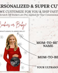 Personalized Christmas Baby Shower Game Holiday Baby Shower Scratch Off Game Merry Little Baby Shower Red Winter Themed Snowflakes Cookies