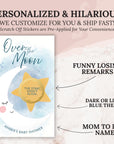 We're Over The Moon Baby Shower Scratch Off Game Personalized Stars and Moon Baby Shower Game Boy Theme Celestial Blue Boho - CÔTIER BRAND