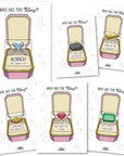 Personalized Hilarious Bridal Shower Game Printed Engagement Party Game Pink Fun Unique Bridal Shower Scratch Off Game Who Has The Ring? - CÔTIER BRAND
