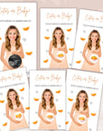 Custom Little Cutie Baby Shower Game Orange Baby Shower Gingham Cuties or Baby Shower Scratch Off Game Printed A Cutie Is On The Way