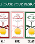 Custom Christmas Gift Voucher For Christmas Scratch Off Surprise Trip Reveal Holiday Theme Custom Christmas Ornament Voucher