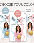 Coquette Bow Gender Reveal Scratch Off Game, He or She Gender Reveal Game Bow Theme, What Will Baby Be Scratchers, Pink or Blue Custom - CÔTIER BRAND