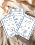 Beach Bridal Shower Game Coastal, Seashells and Wedding Bells Bridal Shower Scratch Off Game Hand Drawn Blue Stripes PRINTED + SHIPPED - CÔTIER BRAND
