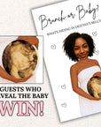 Funny Custom Black Baby Shower Scratch Off Game Brunch or Baby? Baby Shower Scratch Off Tickets African American Baby Shower Games Mom To Be