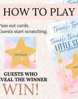 Personalized Twinkle Twinkle Little Star Gender Reveal Baby Shower Game Moon and Stars Baby Shower Scratch Off Game Pink or Blue He or She