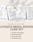 PRINTED + SHIPPED Blue Fresh Off The Market Bingo Game, Find The Guest Bingo Party Game, Boho Farmers Market Bridal Shower Bingo, Wedding