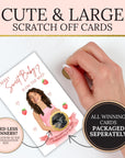 Baby Shower Scratch Off Game Strawberries or Baby? Custom Berry Sweet Baby Shower Scratch Off Tickets Strawberry Baby Shower Game Red