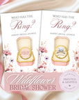 Wildflower Bridal Shower Game Pink Garden Bridal Shower Scratch Off Game Wildly In Love Who Has The Ring