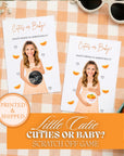 Custom Little Cutie Baby Shower Game Orange Baby Shower