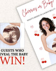 Custom Cherry On Top Baby Shower Game Cherry Themed Baby Shower Scratch Off Game Funny She's The Cherry On Top Party Game Cherries or Baby?