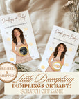 PRINTED + SHIPPED A Little Dumpling Baby Shower Game Dumplings or Baby Gender Neutral Dim Sum Baby Shower Scratch Off Game Bao Activity - CÔTIER BRAND