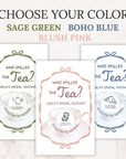 Bridal Shower Game Tea Party Bridal Shower Scratch Off Game Who Spilled The Tea Themed Sage Green Wedding Shower Par-Tea Bride To Be TEA6