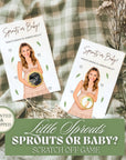 PRINTED + SHIPPED Garden Baby Shower Scratch Off Game Produce or Baby Neutral Boho Farmer's Market Baby Shower Lil Sprout Theme - CÔTIER BRAND