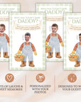 Custom Locally Grown Boy Baby Shower Game, Blue Gingham Farmer's Market Theme Who Has Today's Baby Daddy? Scratcher Activity