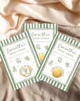 Whimsical Garden Bridal Shower Game, Green Striped Bridal Shower Scratch Off Game Hand Drawn Wedding Shower Activity PRINTED + SHIPPED - CÔTIER BRAND