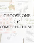 Custom Printed Fresh Off The Market Bridal Shower Game Bundle, Blush Pink Guess The Dress, Would She Rather, He Said She Said, Guest Bingo