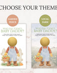 Personalized Boho Garden Baby Shower Game Locally Grown Baby Shower Scratch Off Game Who Has Today's Baby Daddy? Market Theme Unique - CÔTIER BRAND