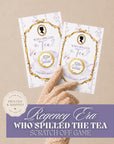 PRINTED + SHIPPED Vintage Victorian Bridal Shower Scratch Off Game Purple High Tea Bridal Shower Game Lilac Bridal Shower Tea Party Custom