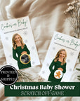 Christmas Baby Shower Scratch Off Game Holiday Baby Shower Game Green Winter Wonderland Baby Shower Game Merry Little Winter Themed Boho - CÔTIER BRAND