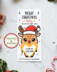 Personalized Merry Christmas Gift Voucher For Kids Christmas Scratch Off Surprise Reveal Holiday Theme Reindeer Christmas Scratch Card - CÔTIER BRAND