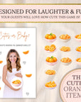 Custom Little Cutie Baby Shower Game Orange Baby Shower Gingham Cuties or Baby Shower Scratch Off Game Printed A Cutie Is On The Way