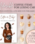Personalized A Little Bean Is On The Way Baby Shower Game Brown Boho Coffee Themed Baby Shower Scratcher Cards Baby Brewing Printed