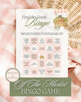 PRINTED + SHIPPED Pink Fresh Off The Market Bingo Game, Find The Guest Bingo Party Game, Farmers Market Bridal Shower Bingo, Wedding - CÔTIER BRAND