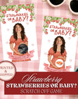 Sweet Berry Baby Shower Party Game Strawberry Themed Baby Shower Scratch Off Game
