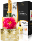 Glasi - Gold Ice Mold Hammered Wine Chiller - CÔTIER BRAND