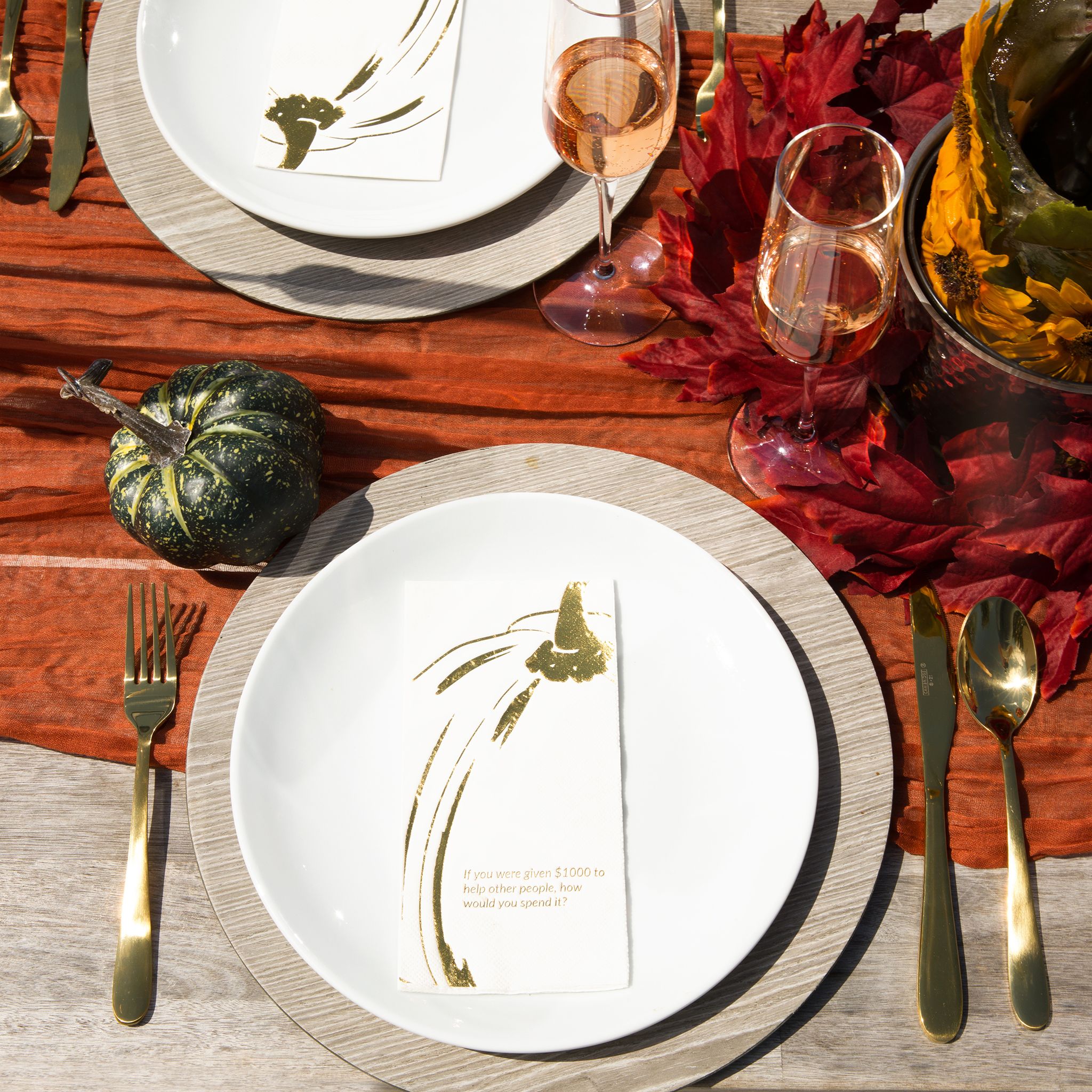 Convokins - Thanksgiving Dinner Napkins - CÔTIER BRAND