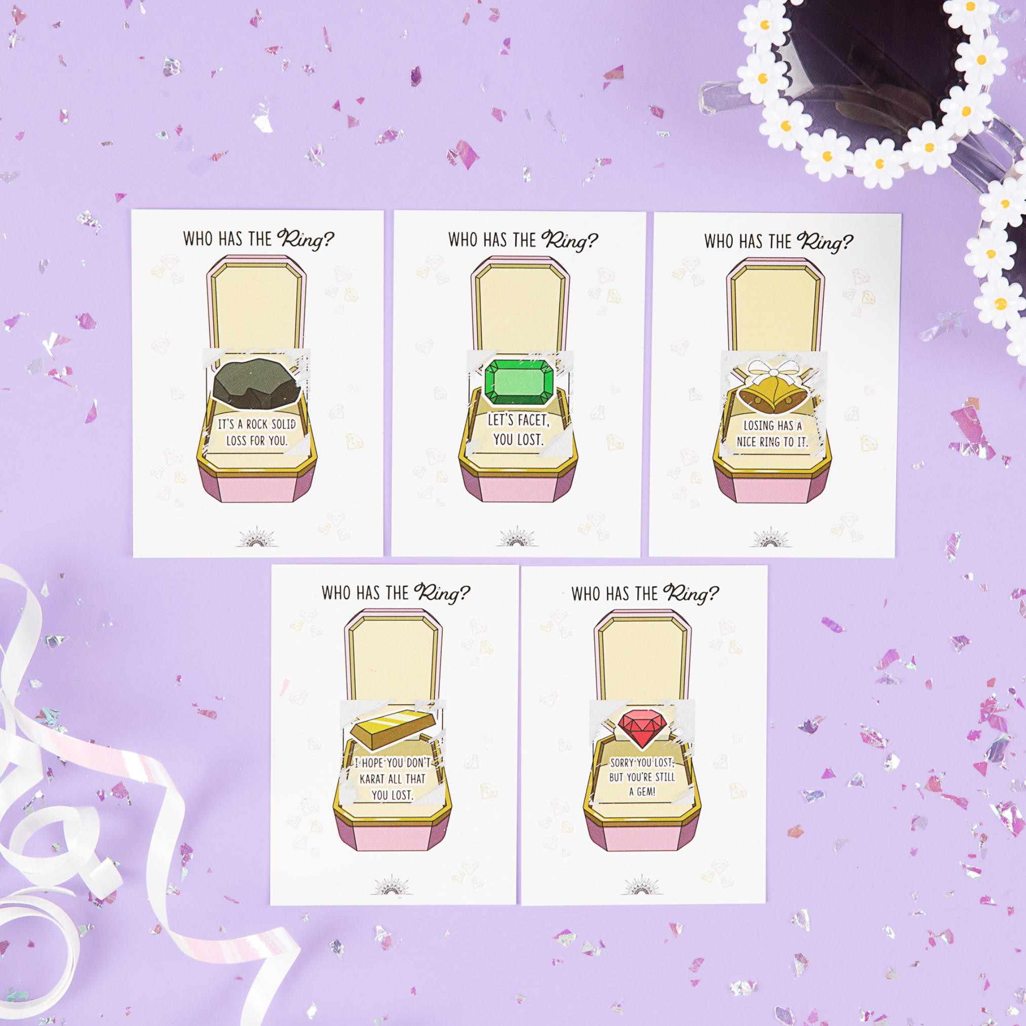 Who Has The Ring?® - Bridal Shower Scratch-Off Lottery Game - CÔTIER BRAND