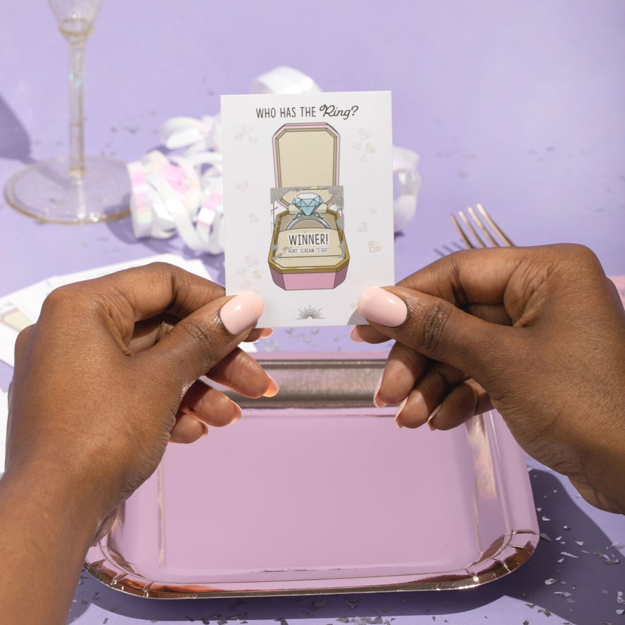 Who Has The Ring?® - Bridal Shower Scratch-Off Lottery Game - CÔTIER BRAND