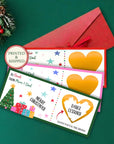 Personalized Merry Christmas Scratch Off Voucher Christmas Trip Reveal Scratch Ticket Wife Husband Kids Grandkids Surprise Reveal Gift Card