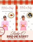 Girl Baby Q Baby Shower Game, Pink BBQ or Baby? Baby Shower Scratch Off Game Cards, BBQ Themed Baby Shower Sprinkle (Printed & Shipped) - CÔTIER BRAND