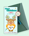 Personalized Merry Christmas Scratch Off Coupons Kids Christmas Trip Reveal Voucher Scratch Off Holiday Scratchers Xmas Reindeer
