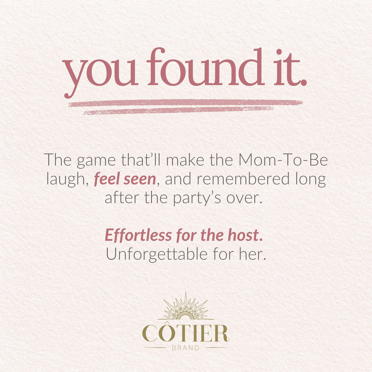You found it.