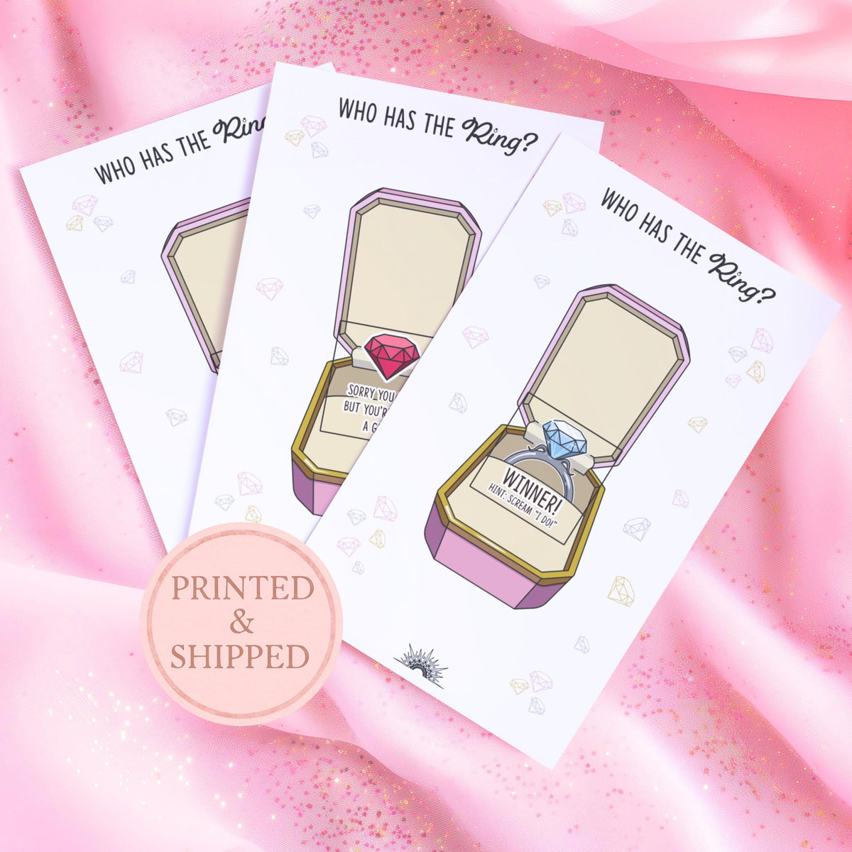 Funny Bridal Shower Scratch Off Who Has The Ring Wedding Shower Scratch Off Game