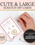 Whimsical Pink Bridal Shower Game, Pink Striped Bridal Shower Scratch Off Game Hand Drawn Wedding Shower Activity PRINTED + SHIPPED - CÔTIER BRAND