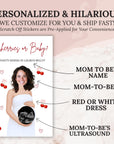 Personalized She's The Cherry On Top Baby Shower Game Coquette Cherry Bow Themed Baby Shower Scratch Off Game Cherries or Baby? Red - CÔTIER BRAND