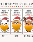 Personalized Merry Christmas Gift Voucher For Kids Christmas Scratch Off Surprise Reveal Holiday Theme Cat Christmas Surprise Trip