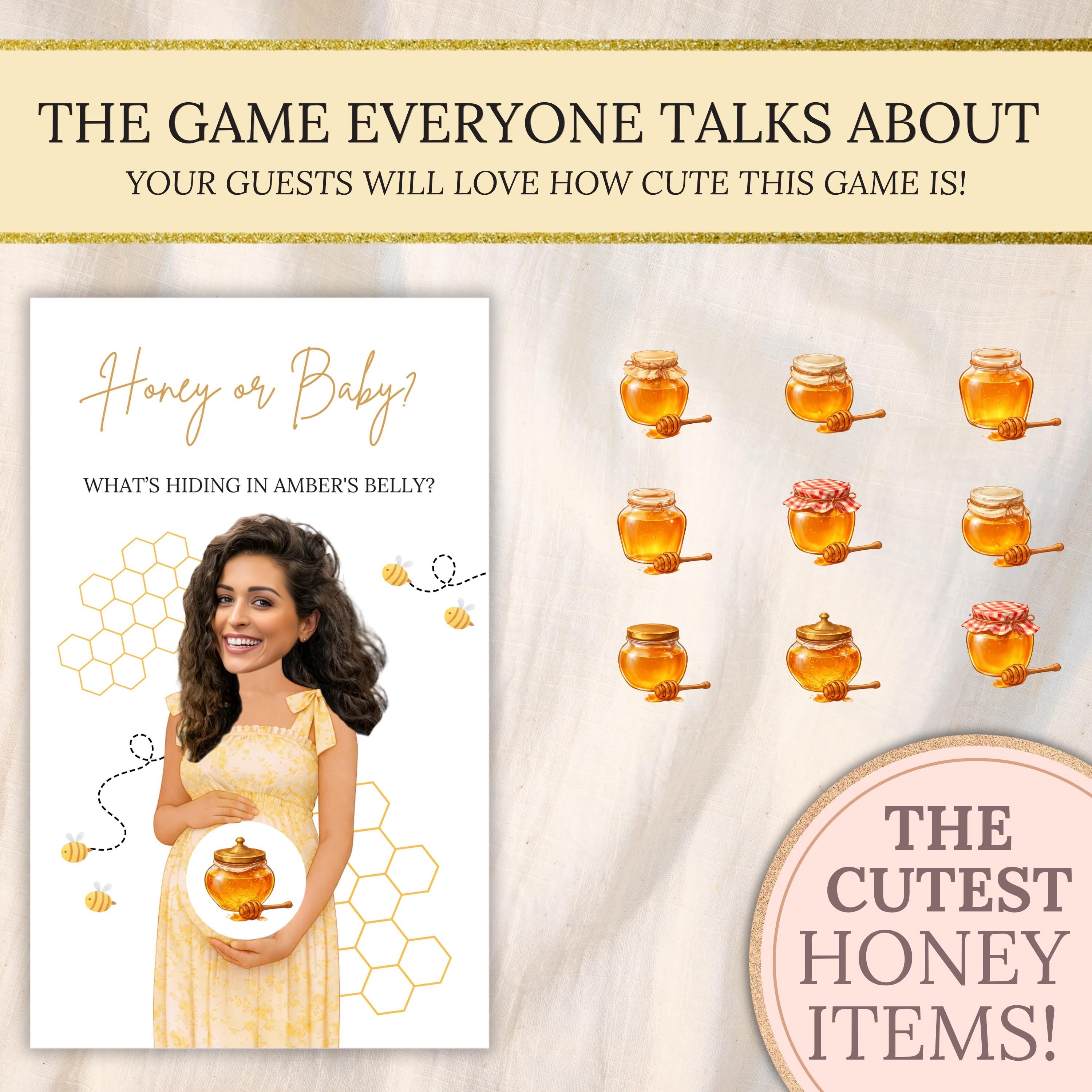 Custom A Little Honey Is On The Way Baby Shower Game Bumble Bee Baby Shower Scratch Off Game Honey or Baby? Mama To Bee Themed Neutral - CÔTIER BRAND