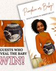 Custom Little Pumpkin Baby Shower Scratch Off Game Fall Pumpkin Themed Baby Shower Game Funny Fall In Love Activity Printed Boho Fun FALL01 - CÔTIER BRAND