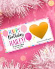 Personalized Happy Birthday Gift Voucher Scratch Off Ticket Pink Surprise Reveal Concert Ticket Teen Girl Birthday Surprise Experience - CÔTIER BRAND