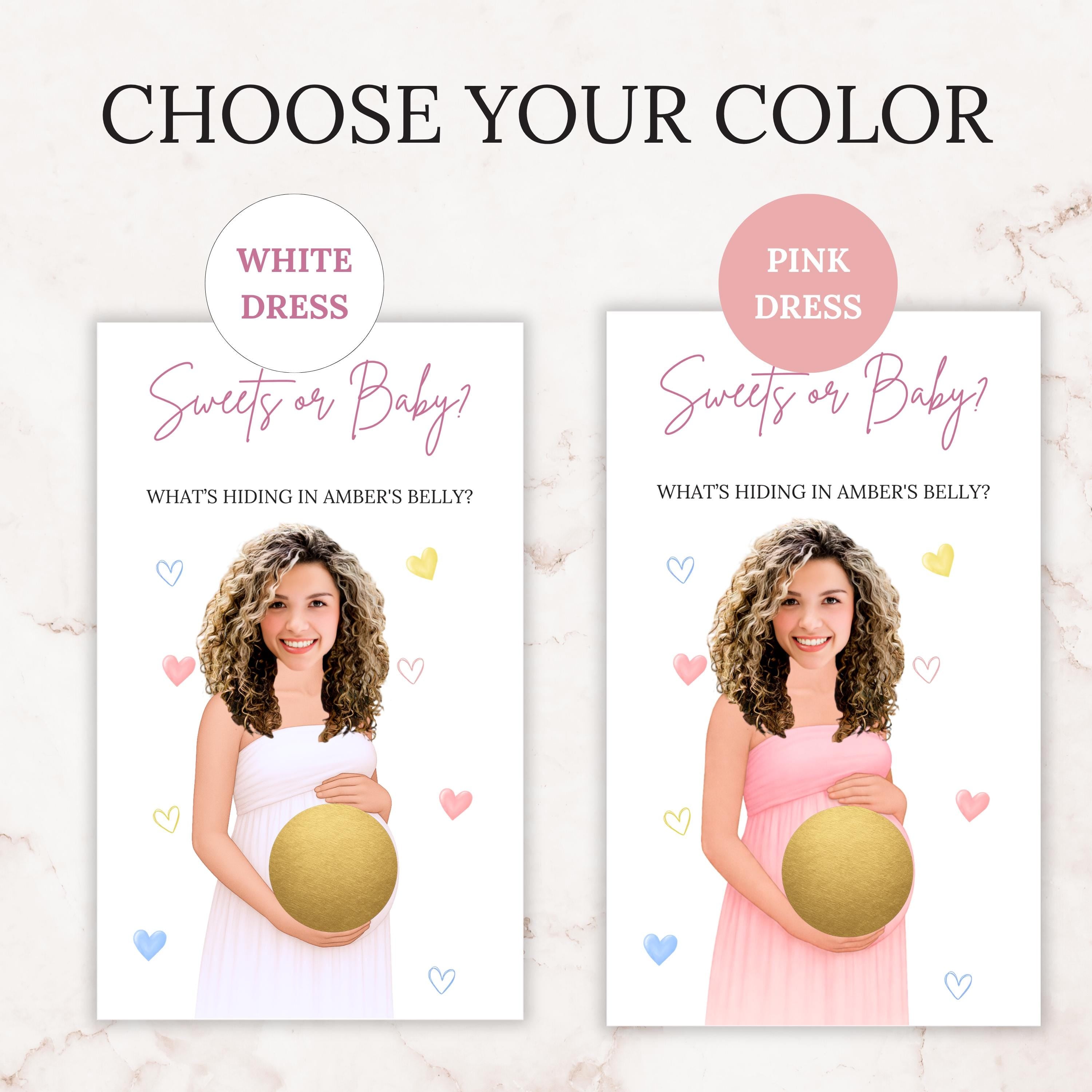 PRINTED + SHIPPED Valentine Baby Shower Game A Little Sweetheart Baby Shower Scratch Off Game Conversation Hearts Sweets or Baby? Custom