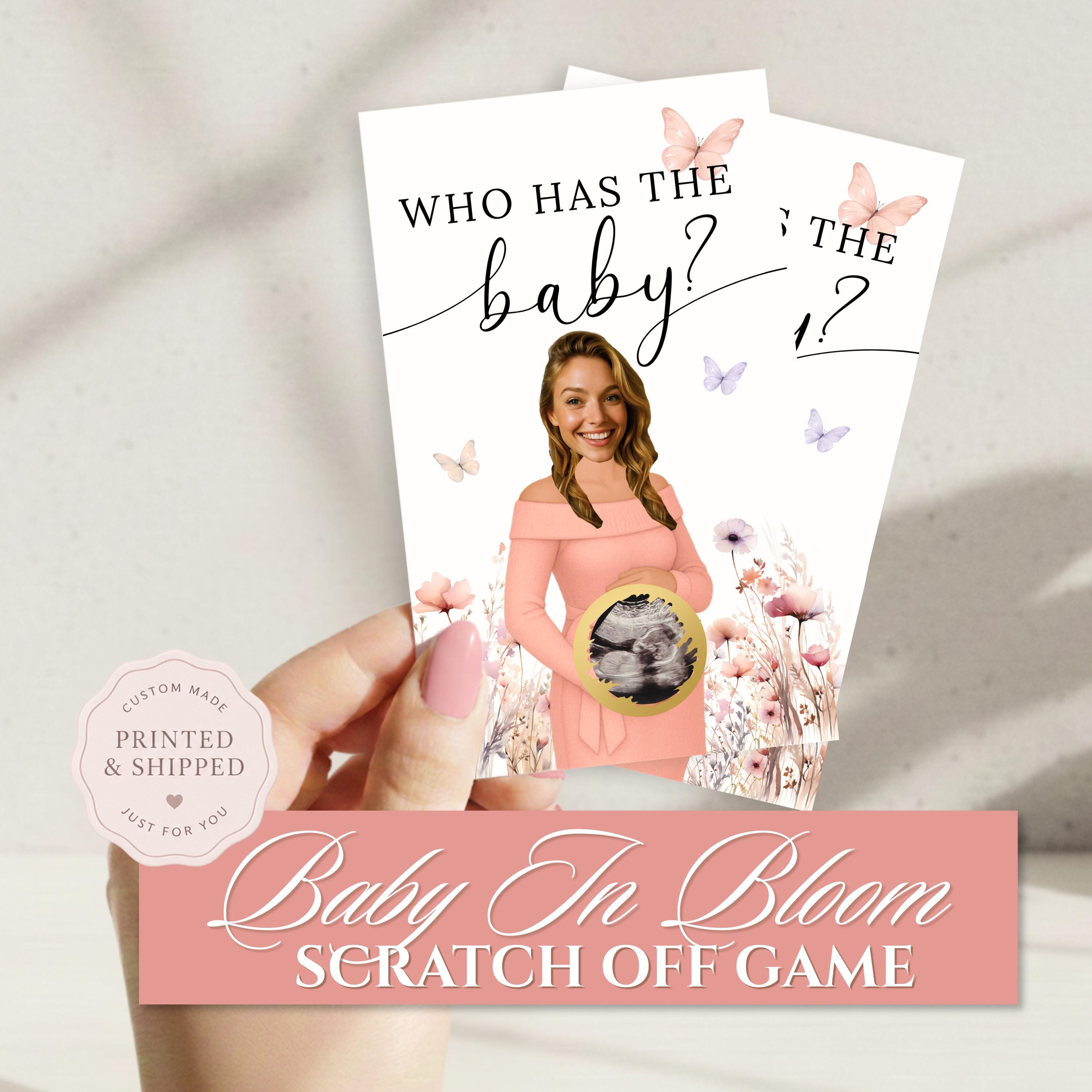 Baby Shower Game Baby In Bloom Scratch Off Game Boho A Little Wildflower Baby Shower Game Butterflies Floral Printed