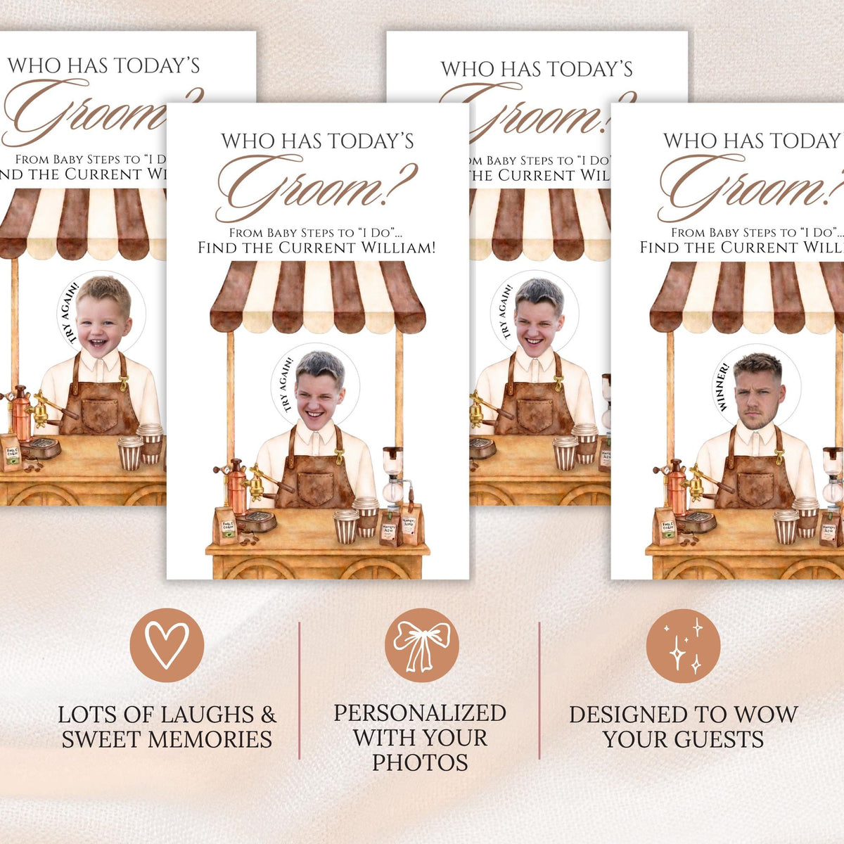Personalized Love Is Brewing Bridal Shower Scratch Off Game Who Has Today's Groom Scratch Off Game Coffee Themed Wedding Shower Printed - CÔTIER BRAND