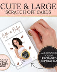 Personalized A Little Bean Is On The Way Baby Shower Game Brown Boho Coffee Themed Baby Shower Scratcher Cards Baby Brewing Printed