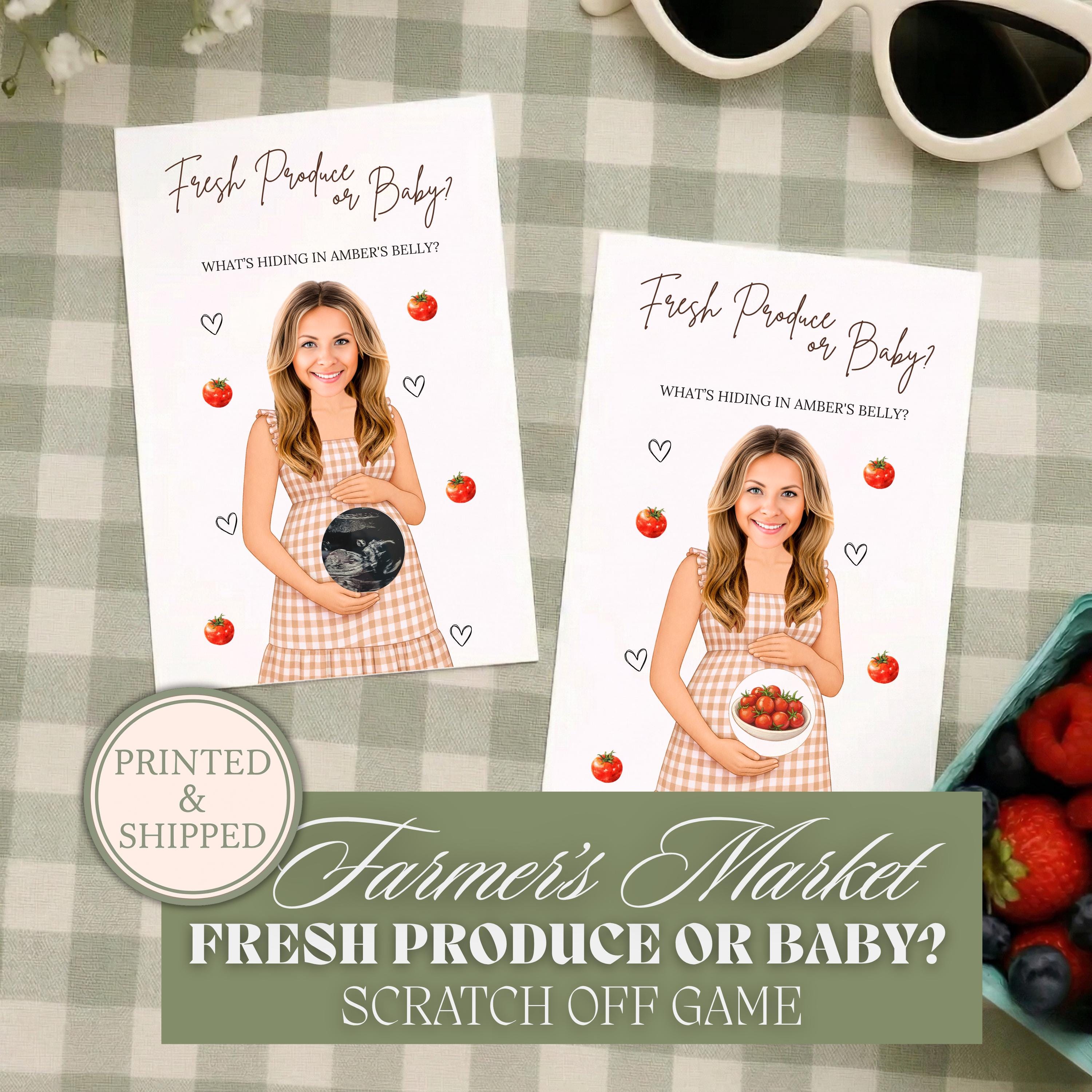 Custom Farmers Market Baby Shower Game