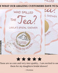 Bridal Shower Game Tea Party Bridal Shower Scratch Off Game Who Spilled The Tea Themed Sage Green Wedding Shower Par-Tea Bride To Be TEA6